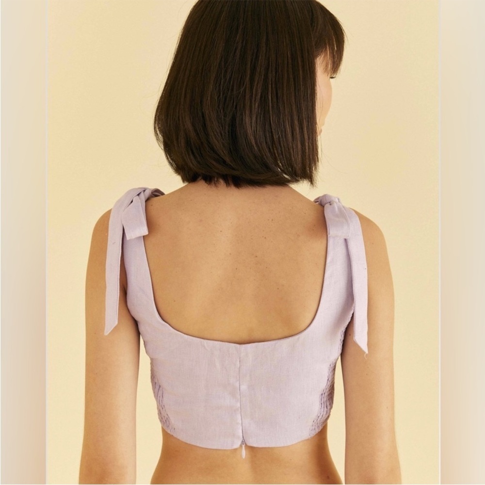 FARM Rio Lilac Corset Top Lilac Size L - Picture 4 of 11